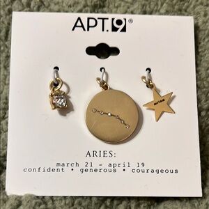 Apt. 9 Gold Aries Charm Trio